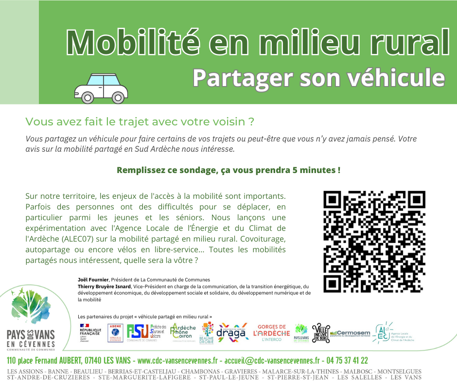 Mobilité : Sondage - Partager son véhicule