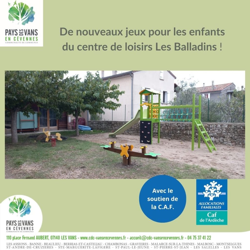 Nouveaux Jeux au Centre de Loisirs Les Balladins à Saint Paul le Jeune