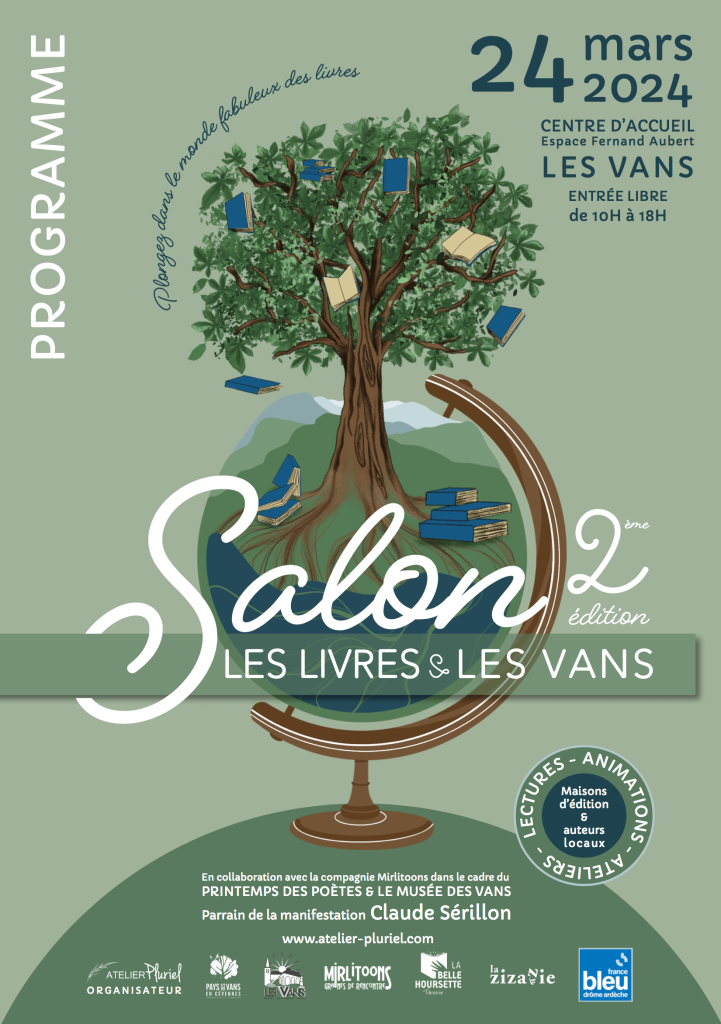 Affiche du Salon du Livre le 24 mars 2024 aux Vans