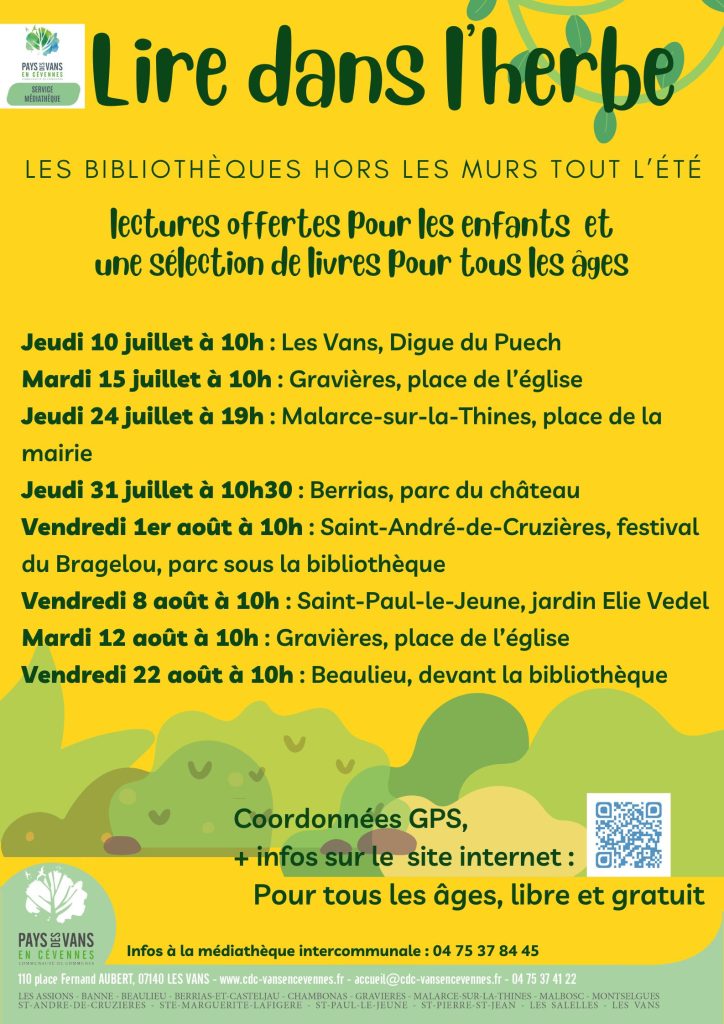 Programme de "Lire dans l'herbe" 2025