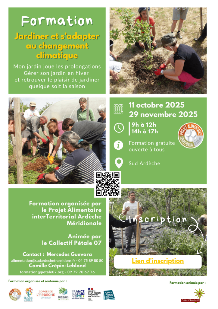 Affiche formation jardin octobre 2025