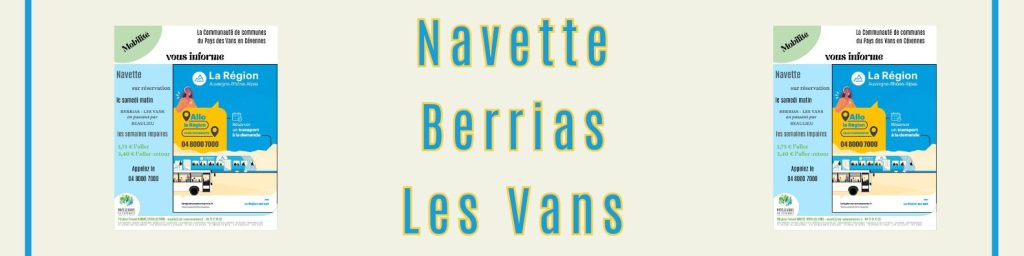 Bannière navette Berrias-Les Vans 2025