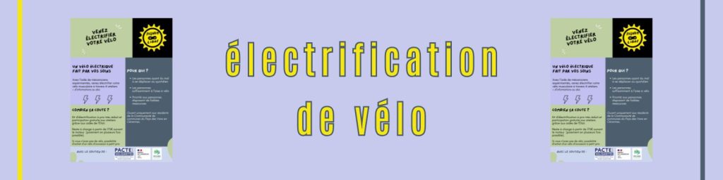Bannière pour l'électrification des vélos mécaniques, décembre 2025