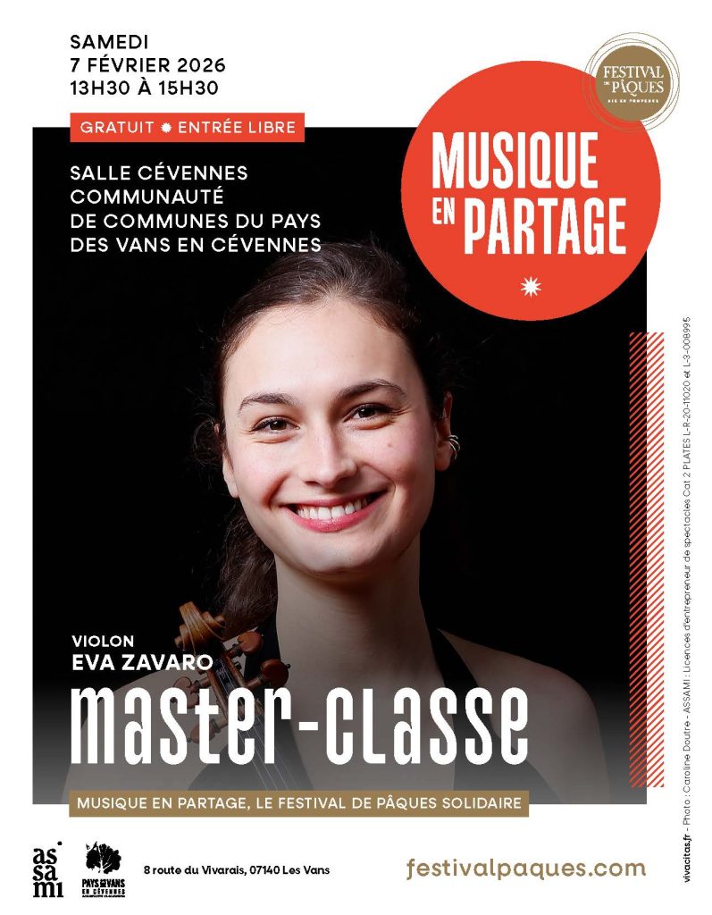 Master-Classe de violon avec Eva Zavaro le 7 février 2026