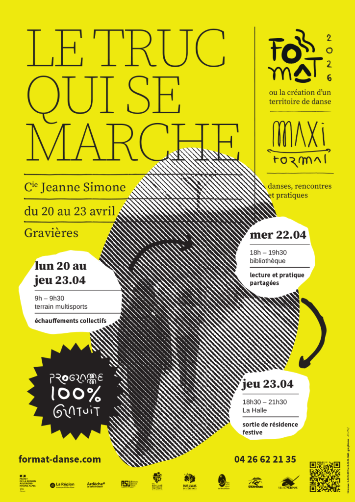Affiche "Le truc qui se marche", avril 2026, avec Format Danse