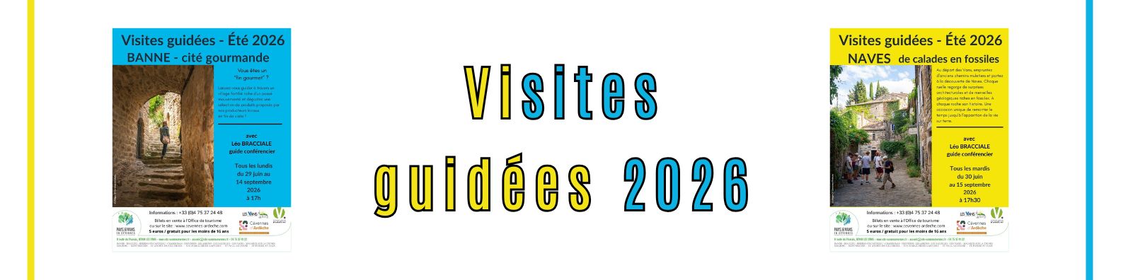 Bannière pour les visites guidées 2026