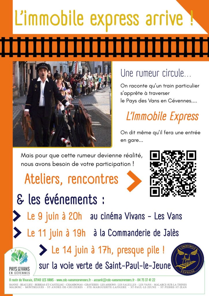 Affiche pour L'Immobile Express, programme mai et juin 2026
