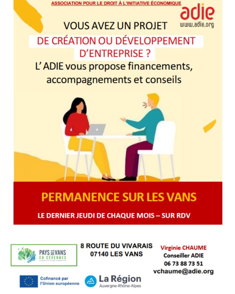Affiches pour les permanences de l'ADIE