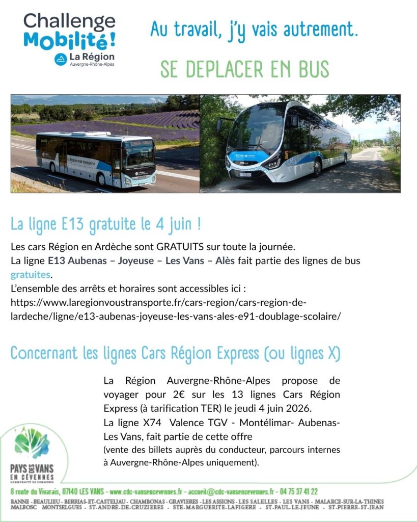 Affiche challenge mobilité 2026 page 2 Le Challenge Mobilité vise à promouvoir l'usage des modes de transports alternatifs à l’utilisation individuelle de la voiture (marche, vélo, transports en commun, covoiturage, autostop) auprès des actifs qui sont soumis à des trajets quotidiens. Zoom sur les solutions de mobilités alternatives à la voiture individuelle, pour se déplacer autrement le 4 juin et tous les jours de l’année. »