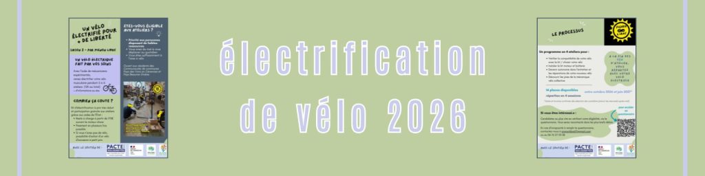 Bannière électrification des vélos en 2026