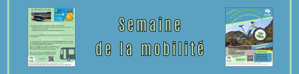Bannière sur la semaine de la mobilité