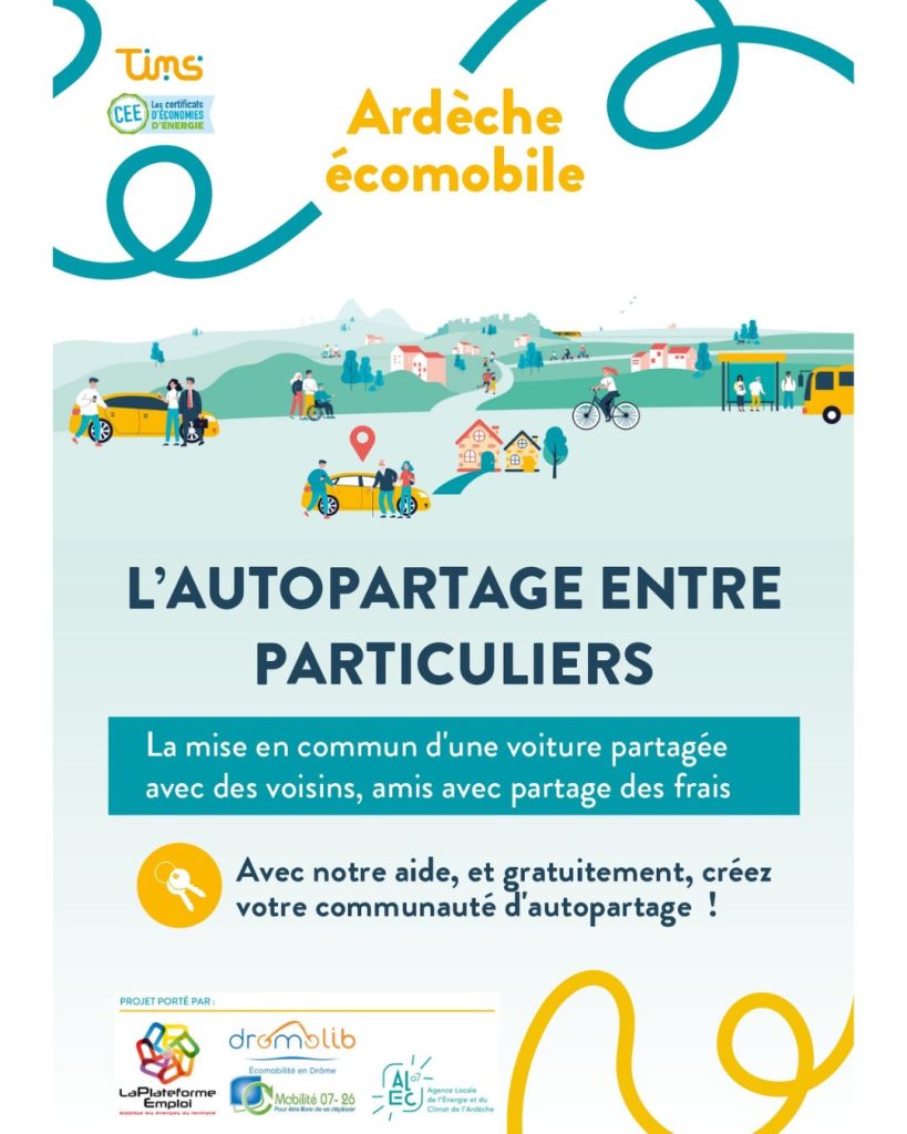 Affiche n°1 sur l'autopartage entre particuliers