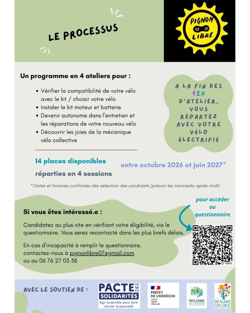 Affiche n°2 sur l'électrification solidaire de vélos